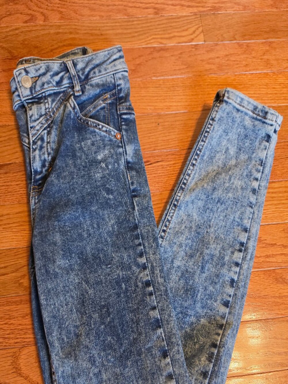 Free People – We The Free Acid Wash High‑Waisted Tapered Jeans – Size 26